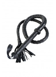 Длинный кожаный кнут с хлопушками на конце - ToyFa - купить с доставкой в Ногинске