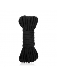 Черная хлопковая веревка для связывания Bondage Rope - 10 м. - Lux Fetish - купить с доставкой в Ногинске