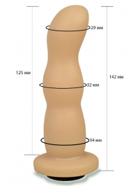 Телесная рельефная насадка Harness - 14,2 см. - LOVETOY (А-Полимер) - купить с доставкой в Ногинске