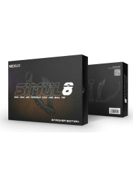 Черный вибромассажер простаты Nexus Simul8 Stroker Edition с кольцами для пениса и мошонки - Nexus Range - в Ногинске купить с доставкой