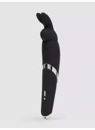 Черный вибратор Rabbit Rechargeable Wand Vibrator - 26,7 см. - Happy Rabbit