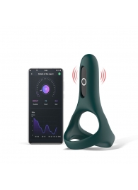 Изумрудное виброкольцо Magic Motion Rise с подхватом мошонки - Magic Motion - в Ногинске купить с доставкой