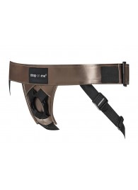 Бронзовый пояс для насадок Curious Harness - Strap-on-me - купить с доставкой в Ногинске
