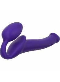 Фиолетовый безремневой страпон Silicone Bendable Strap-On - size M - Strap-on-me - купить с доставкой в Ногинске