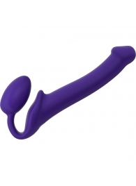 Фиолетовый безремневой страпон Silicone Bendable Strap-On - size M - Strap-on-me - купить с доставкой в Ногинске