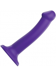 Фиолетовый фаллоимитатор-насадка Strap-On-Me Dildo Dual Density size M - 18 см. - Strap-on-me - купить с доставкой в Ногинске