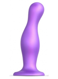 Фиолетовая насадка Strap-On-Me Dildo Plug Curvy size L - Strap-on-me - купить с доставкой в Ногинске