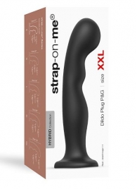 Черная насадка Strap-On-Me Dildo Plug P G size XXL - Strap-on-me - купить с доставкой в Ногинске