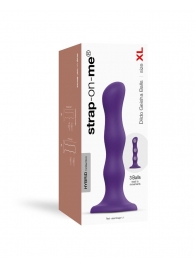 Фиолетовая насадка Strap-On-Me Dildo Geisha Balls size XL - Strap-on-me - купить с доставкой в Ногинске