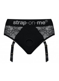 Черные трусики для насадок Diva Lingerie Harness - size M - Strap-on-me - купить с доставкой в Ногинске