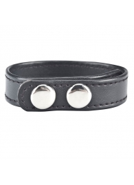 Кольцо на пенис SNAP COCK RING из искусственной кожи на клепках - BlueLine - в Ногинске купить с доставкой