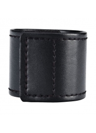 Хомут-утяжка для мошонки из искусственной кожи на липучке VELCRO BALL STRETCHER- 4 см. - BlueLine - в Ногинске купить с доставкой
