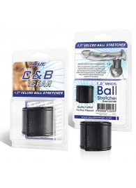 Хомут-утяжка для мошонки из искусственной кожи на липучке VELCRO BALL STRETCHER- 4 см. - BlueLine - в Ногинске купить с доставкой