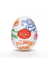 Мастурбатор-яйцо Keith Haring EGG STREET - Tenga - в Ногинске купить с доставкой