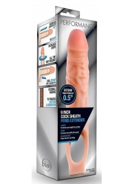 Телесная насадка на пенис 9 Inch Cock Sheath Extender - 22,2 см. - Blush Novelties - в Ногинске купить с доставкой
