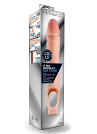 Телесная насадка на пенис 10 Inch Cock Sheath Extender - 25 см. - Blush Novelties - в Ногинске купить с доставкой