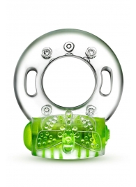 Зеленое эрекционное виброкольцо Arouser Vibrating C-Ring - Blush Novelties - в Ногинске купить с доставкой
