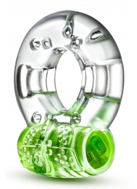 Зеленое эрекционное виброкольцо Arouser Vibrating C-Ring - Blush Novelties - в Ногинске купить с доставкой