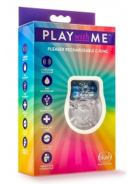 Фиолетовое эрекционное виброкольцо Pleaser Rechargeable C-Ring - Blush Novelties - в Ногинске купить с доставкой