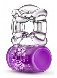 Фиолетовое эрекционное виброкольцо Pleaser Rechargeable C-Ring - Blush Novelties - в Ногинске купить с доставкой