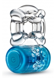 Синее эрекционное виброкольцо One Night Stand Vibrating C-Ring - Blush Novelties - в Ногинске купить с доставкой