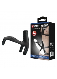 Черная вибронасадка на пенис Vibrating Penis Sling - Baile - в Ногинске купить с доставкой