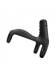Черная вибронасадка на пенис Vibrating Penis Sling - Baile - в Ногинске купить с доставкой