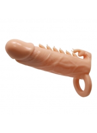 Телесная удлиняющая насадка Penis Sleeve Emmitt - 17 см. - Baile - в Ногинске купить с доставкой