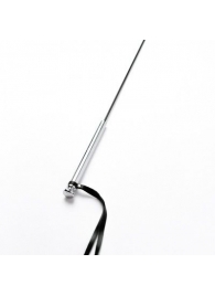 Черный кожаный стек с гладкой ручкой - 55 см. - Crazy Handmade - купить с доставкой в Ногинске