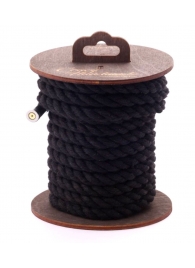 Черная хлопковая веревка для бондажа на катушке - 5 м. - Crazy Handmade - купить с доставкой в Ногинске