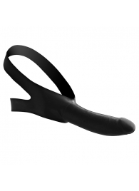 Черный кляп-страпон Masters Mini Face Fuck Strap-On - 14 см. - XR Brands - купить с доставкой в Ногинске