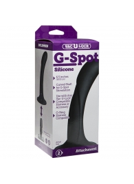 Черная изогнутая насадка Vac-U-Lock G-Spot - 16,5 см. - Doc Johnson - купить с доставкой в Ногинске
