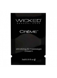Крем для массажа и мастурбации Wicked Stroking and Massage Creme - 3 мл. - Wicked - купить с доставкой в Ногинске