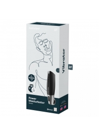 Черный мастурбатор с вибрацией Power Masturbator - Satisfyer - в Ногинске купить с доставкой
