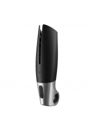 Черный мастурбатор с вибрацией Power Masturbator - Satisfyer - в Ногинске купить с доставкой
