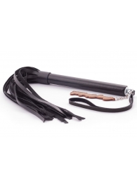 Черная кожаная плеть  Индиго  - 50 см. - Crazy Handmade - купить с доставкой в Ногинске