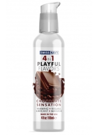 Массажный гель 4-в-1 Chocolate Sensation с ароматом шоколада - 118 мл. - Swiss navy - купить с доставкой в Ногинске