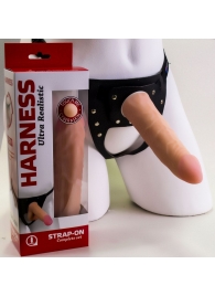Страпон Харнесс из трусиков и насадки-фаллоса - 17,5 см. - LOVETOY (А-Полимер) - купить с доставкой в Ногинске