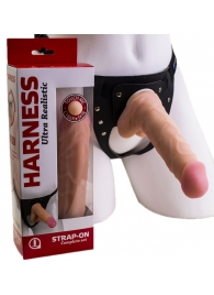 Страпон Harness из двух предметов: регулируемые трусики и насадка-фаллос - 17,5 см. - LOVETOY (А-Полимер) - купить с доставкой в Ногинске
