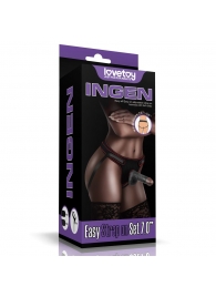 Женский темнокожий страпон Easy Strapon Set 7 Inch - 18 см. - Lovetoy - купить с доставкой в Ногинске