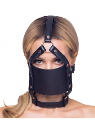 Черный намордник с кляпом-шаром Head Harness With A Gag - Orion - купить с доставкой в Ногинске