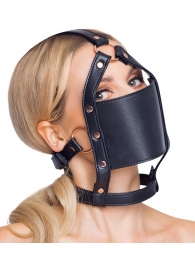 Черный намордник с кляпом-шаром Head Harness With A Gag - Orion - купить с доставкой в Ногинске