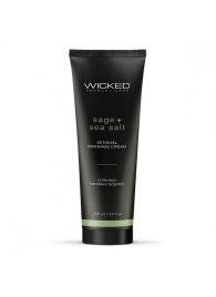 Массажный легкий крем WICKED Sage plus Sea Salt - 120 мл. - Wicked - купить с доставкой в Ногинске