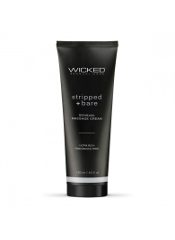 Массажный легкий крем WICKED Stripped plus Bare - 120 мл. - Wicked - купить с доставкой в Ногинске