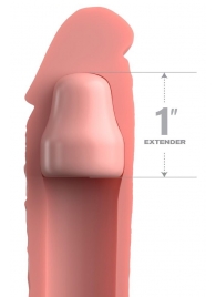 Телесная насадка-удлинитель 1 Inch Silicone X-tension - 17,8 см. - Pipedream - в Ногинске купить с доставкой