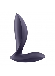 Фиолетовый анальный вибростимулятор Power Plug - Satisfyer - в Ногинске купить с доставкой