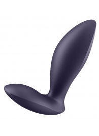 Фиолетовый анальный вибростимулятор Power Plug - Satisfyer - в Ногинске купить с доставкой