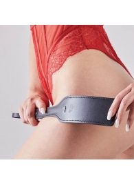 Черная кожаная шлепалка SitaBlack - 30 см. - Sitabella - купить с доставкой в Ногинске