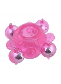 Эрекционное кольцо c бусинками - Toyfa Basic - в Ногинске купить с доставкой