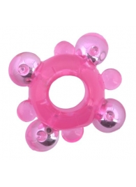 Эрекционное кольцо c бусинками - Toyfa Basic - в Ногинске купить с доставкой